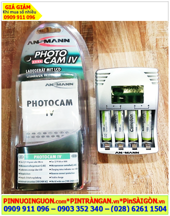 Ansman PhotoCam IV _Máy sạc 4viên pin AAA, Kèm sẳn 4 Pin sạc Camelion NH-AAA1100ARBP2 LockBox